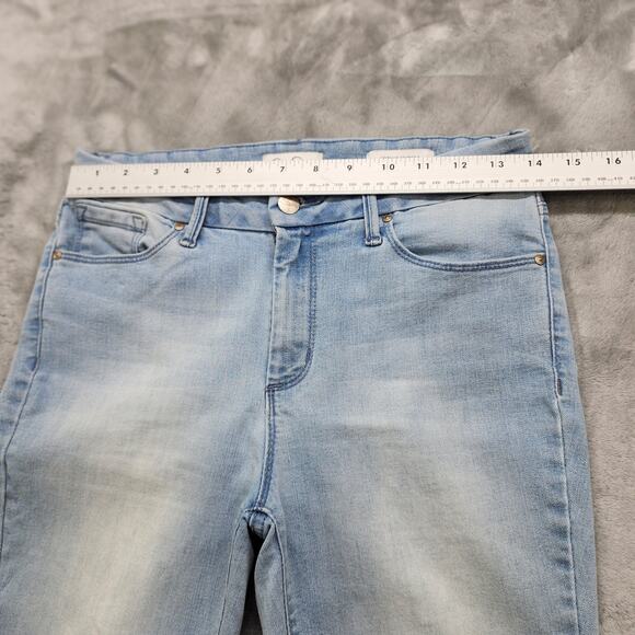 Jessica Simpson Jeans Womens 28 Blue Light Wash Uptown High Rise Raw Hem Stretch - Picture 9 of 13